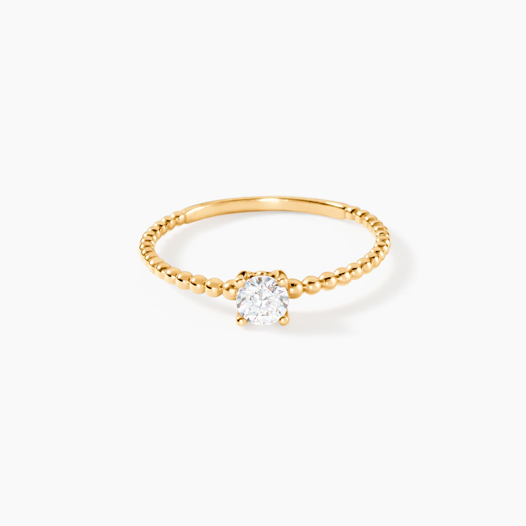 Bague Desdemona Or Jaune Oxyde De Zirconium - Bagues solitaires Femme | Histoire d&rsquo;Or