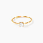 Bague Desdemona Or Jaune Oxyde De Zirconium - Bagues solitaires Femme | Histoire d&rsquo;Or