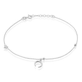 Chaîne De Cheville Serenella Argent Blanc Oxyde De Zirconium - Chaînes de cheville Femme | Histoire d’Or