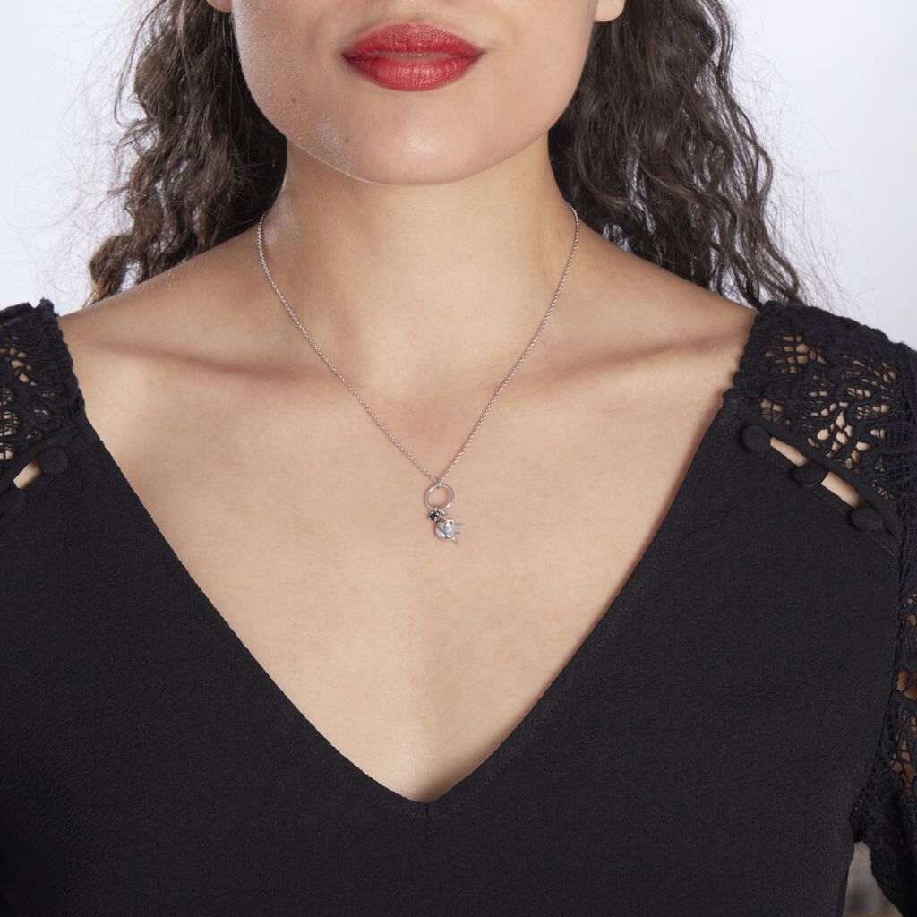 Collier Evyna Argent Blanc Oxyde De Zirconium - Colliers Etoile Femme | Histoire d’Or