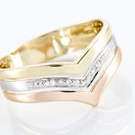 Bague Alix Or Tricolore Diamant - Bagues avec pierre Femme | Histoire d&rsquo;Or