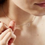 Collier Argent Blanc Cari - Colliers fantaisie Femme | Histoire d&rsquo;Or