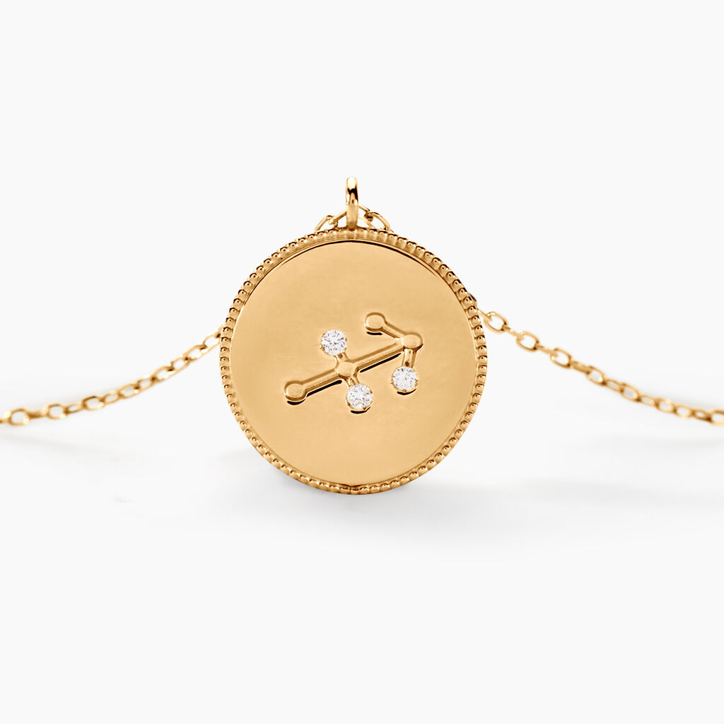 Collier Astrolae Or Jaune Diamant - Colliers Zodiaque Femme | Histoire d’Or