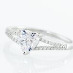 Bague Or Blanc Zandra Oxyde De Zirconium - Bagues solitaires Femme | Histoire d&rsquo;Or