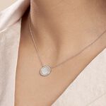 Collier Nawala Argent Blanc Oxyde De Zirconium Et Nacre - Colliers fantaisie Femme | Histoire d&rsquo;Or