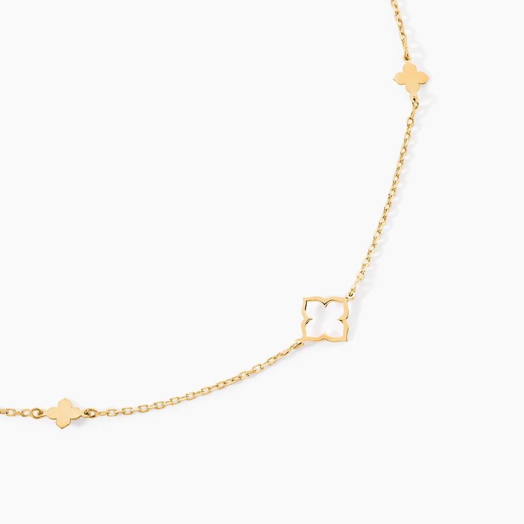 Collier Narendra Argent Dor&eacute; A L'Or 750/1000 - Bijoux sans pierre Femme | Histoire d&rsquo;Or