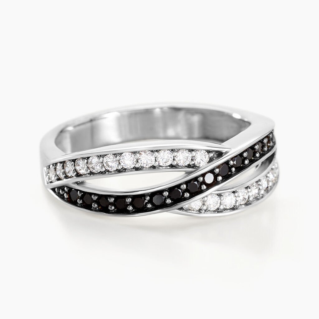 Bague Bethany Argent Blanc Oxyde De Zirconium - Bagues avec pierre Femme | Histoire d&rsquo;Or