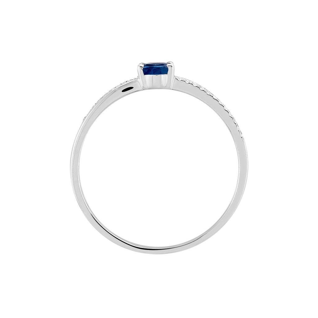 Bague Alyse Or Blanc Saphir Et Diamant - Bagues solitaires Femme | Histoire d’Or