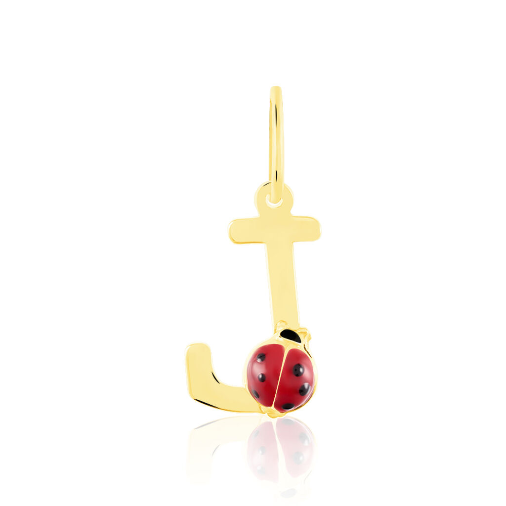 Pendentif Helidie Coccinelle Lettre Or Jaune