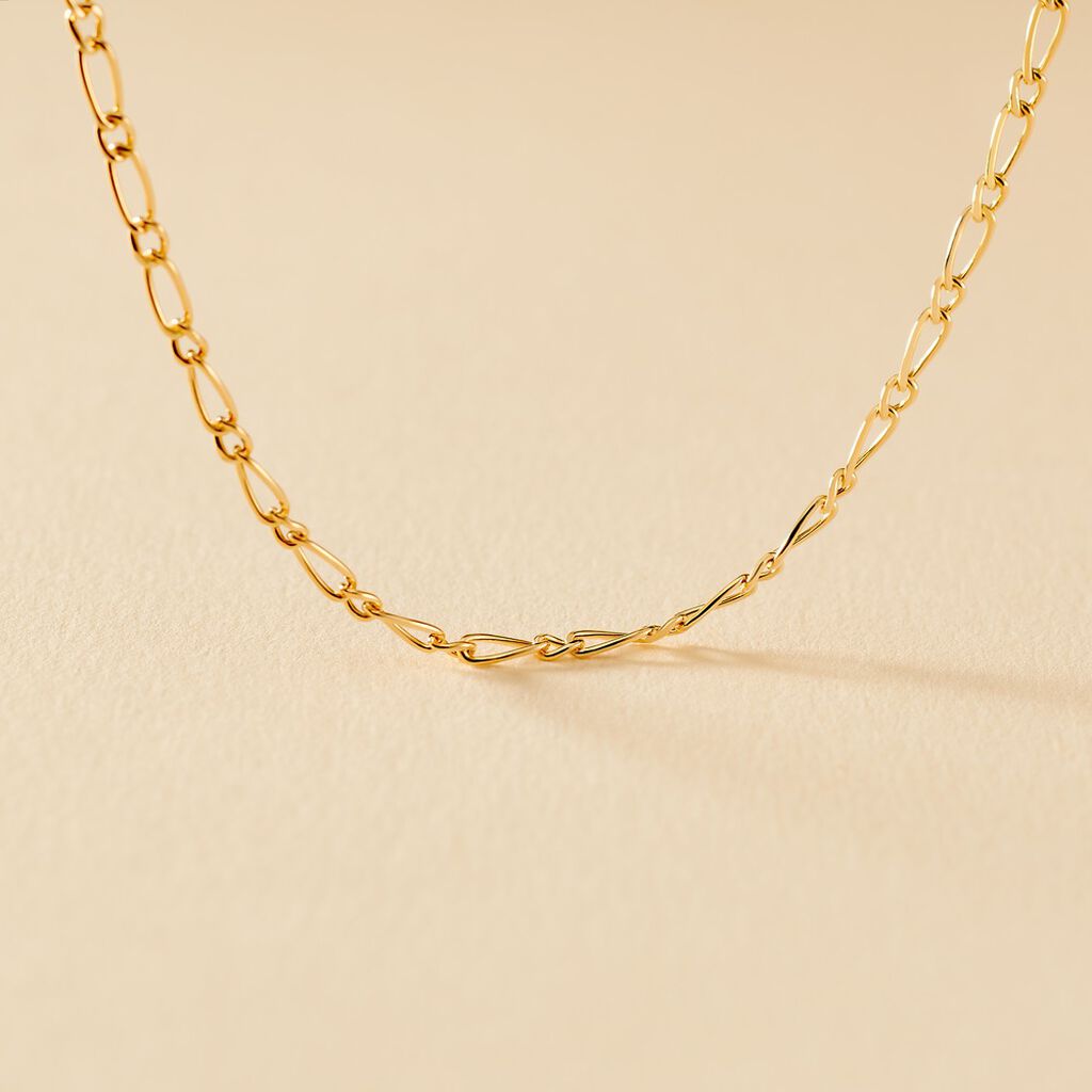 Chaîne Esma Maille Alternee 1/3 Or Jaune - Cadeaux de naissance Enfant | Histoire d’Or