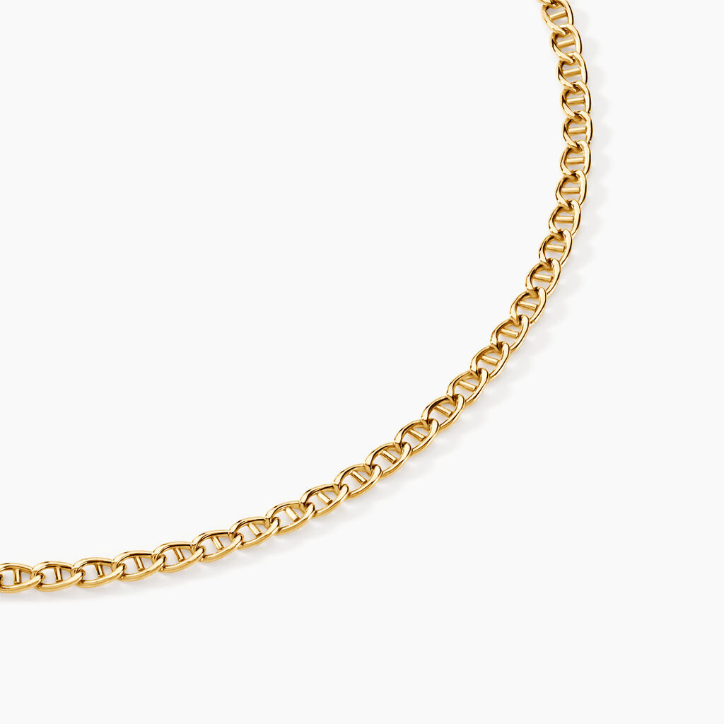 Collier Or Jaune Maille Marine
