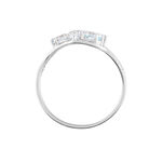 Bague Orchidee Or Blanc Topaze Oxyde De Zirconium - Bagues avec pierre Femme | Histoire d&rsquo;Or