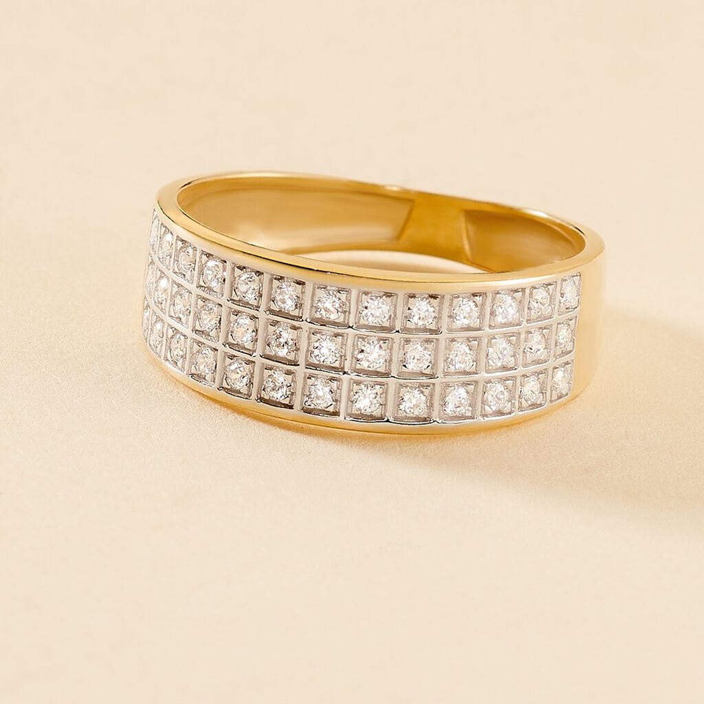Bague Morjana Or Jaune Oxyde De Zirconium - Bagues avec pierre Femme | Histoire d&rsquo;Or
