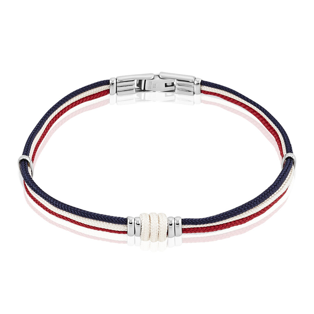 Bracelet Sylvianne Acier Blanc - Bracelets cordon Homme | Histoire d’Or