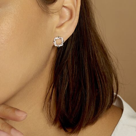 Boucles D'oreilles Pendantes Calandra Argent Blanc Oxyde De Zirconium - Boucles d'oreilles fantaisie Femme | Histoire d’Or