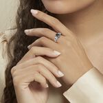 Bague Muna Or Blanc Topaze Bleu London Topaze Topaze - Bagues solitaires Femme | Histoire d&rsquo;Or