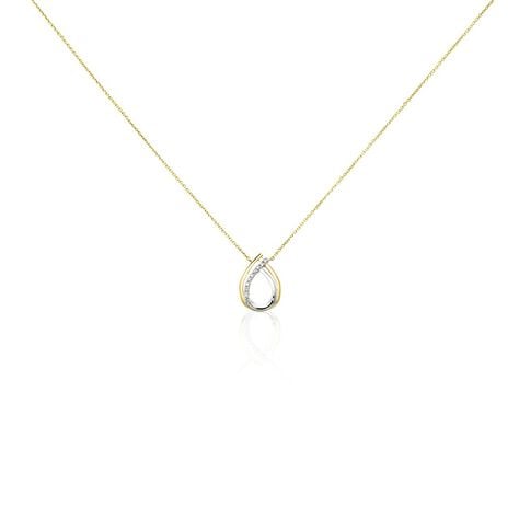 Collier Marilynn Or Bicolore Diamant Blanc - Colliers Femme | Histoire d’Or