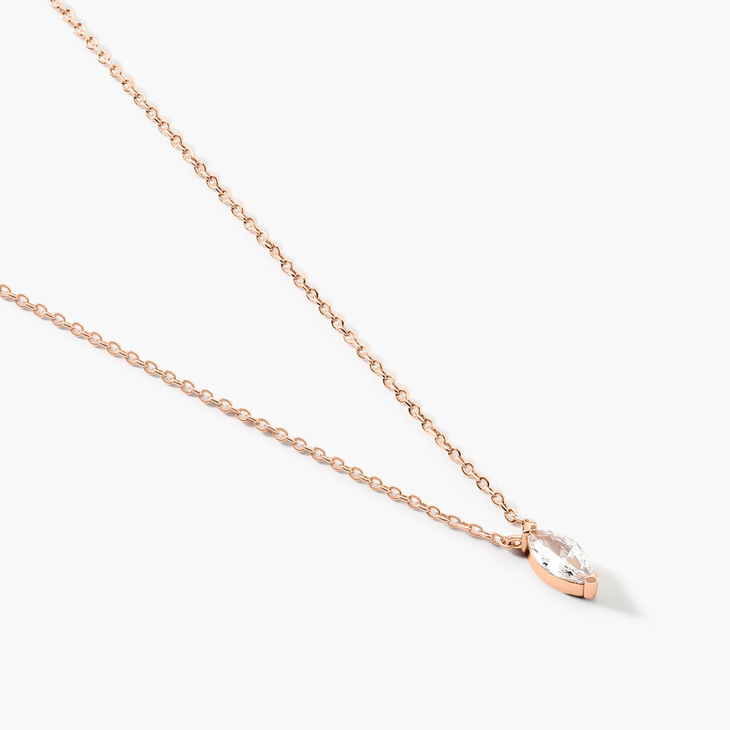 Collier Giulette Argent Rose Oxyde De Zirconium - Colliers fantaisie Femme | Histoire d&rsquo;Or