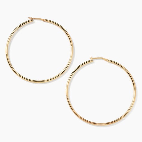 Cr&eacute;oles Verania Argent Dor&eacute; A L'Or 750/1000 - Boucles d'oreilles cr&eacute;oles Femme | Histoire d&rsquo;Or