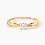 Bague Hisein Or Jaune Oxyde De Zirconium - Bagues solitaires Femme | Histoire d&rsquo;Or