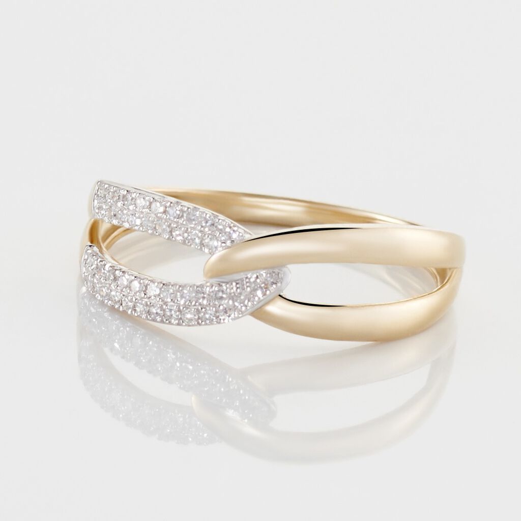 Bague Simouna Or Jaune Diamant - Bagues avec pierre Femme | Histoire d’Or