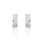 Cr&eacute;oles Timira Rondes Or Blanc Diamant - Boucles d'oreilles cr&eacute;oles Femme | Histoire d&rsquo;Or