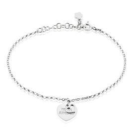 Bracelet Argent Blanc Euthalia - Bracelets Coeur Femme | Histoire d’Or