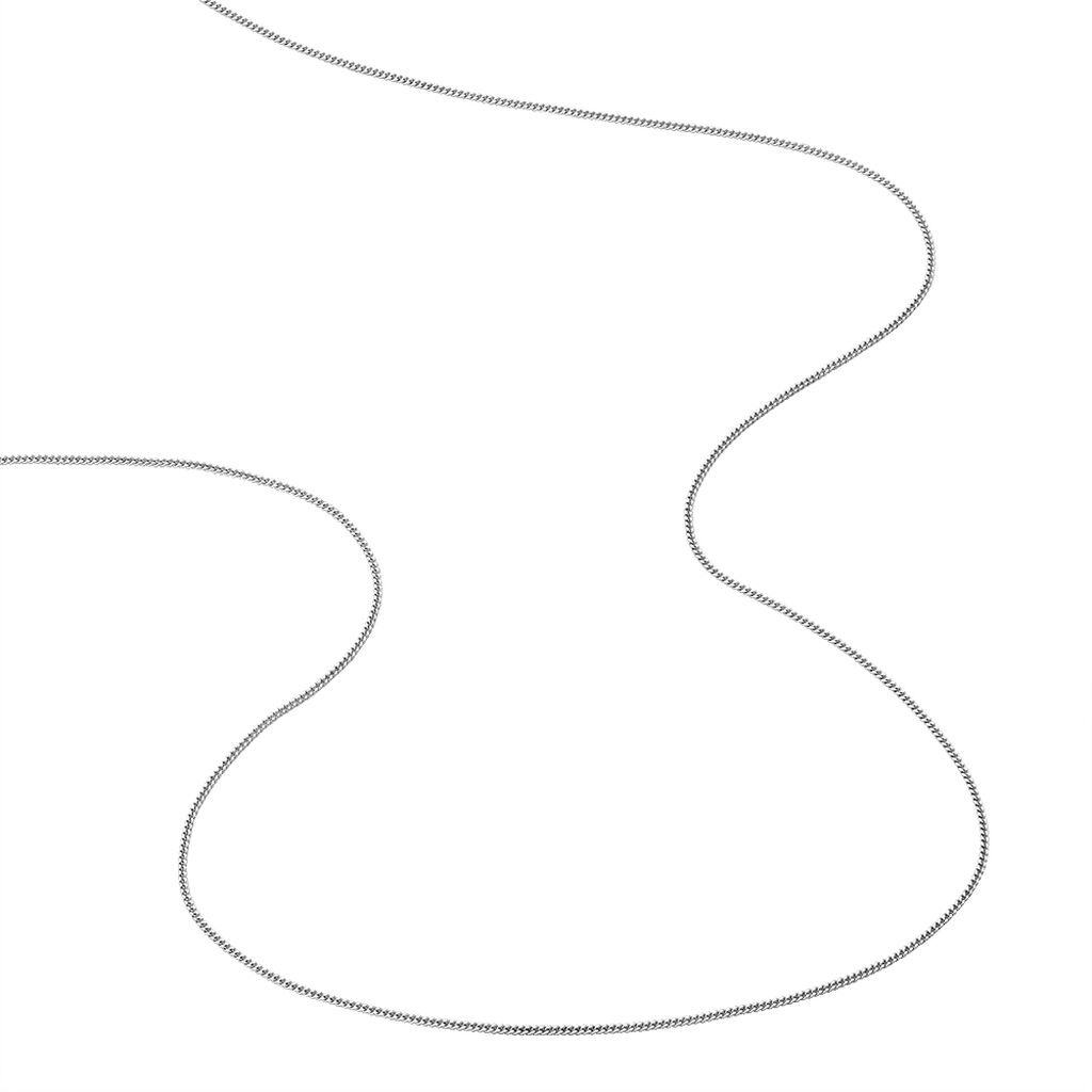 Cha&icirc;ne Iris Maille Gourmette Or Blanc - Chaines Femme | Histoire d&rsquo;Or