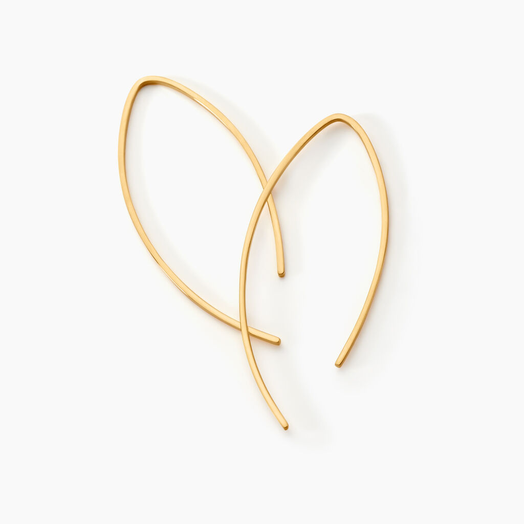 Cr&eacute;oles Helle Amande Or Jaune - Boucles d'oreilles cr&eacute;oles Femme | Histoire d&rsquo;Or