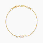 Bracelet Elysia Argent Dor&eacute; A L'Or 750/1000 Perle De Culture Oxyde De Zirconium - Bracelets Femme | Histoire d&rsquo;Or