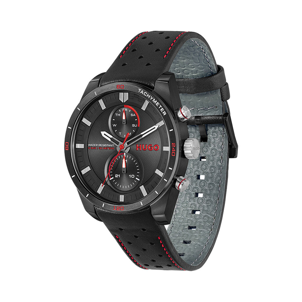 Montre Hugo Fast Noir - Montres Homme | Histoire d&rsquo;Or