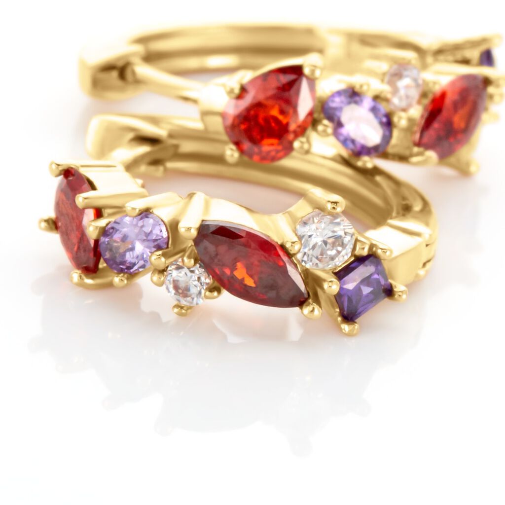 Cr&eacute;oles Muire Plaqu&eacute; Or Jaune Oxyde De Zirconium - Boucles d'oreilles cr&eacute;oles Femme | Histoire d&rsquo;Or