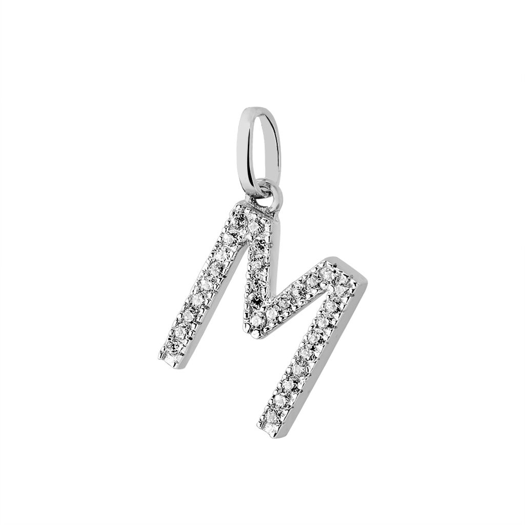 Pendentif Klementine Or Blanc Oxyde De Zirconium - Pendentifs Femme | Histoire d’Or