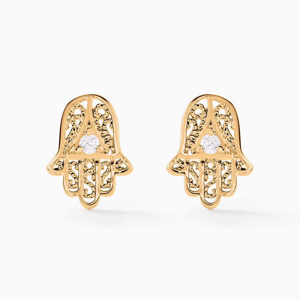 Boucles D'oreilles Puces Stijn Oxydes De Zirconium - Boucles d'oreilles fantaisie Femme | Histoire d&rsquo;Or