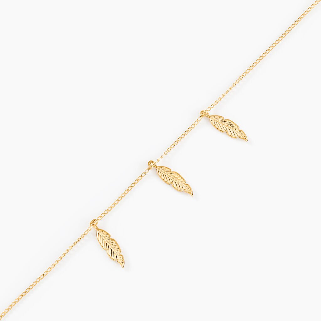 Bracelet Indian Nature Feuilles Or Jaune - Bracelets Femme | Histoire d&rsquo;Or