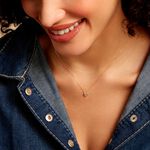 Collier Columbine Or Jaune Oxyde De Zirconium Blanc - Colliers Femme | Histoire d&rsquo;Or