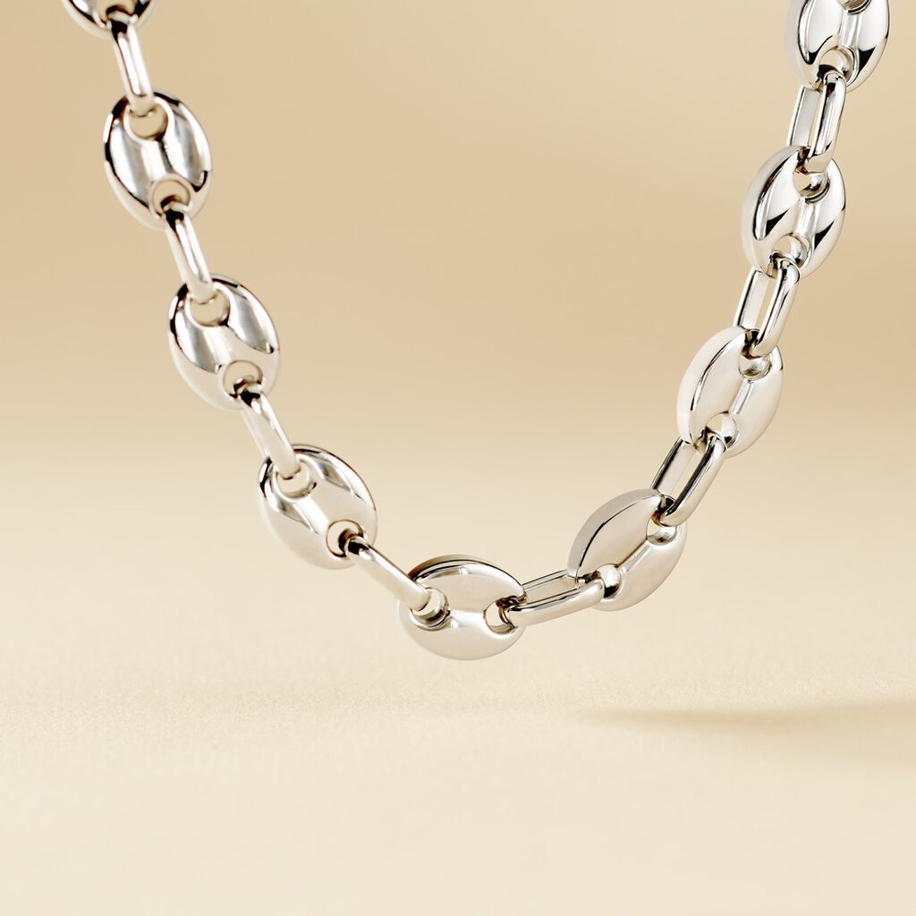 Collier Cadia Acier Blanc - Colliers Homme | Histoire d&rsquo;Or