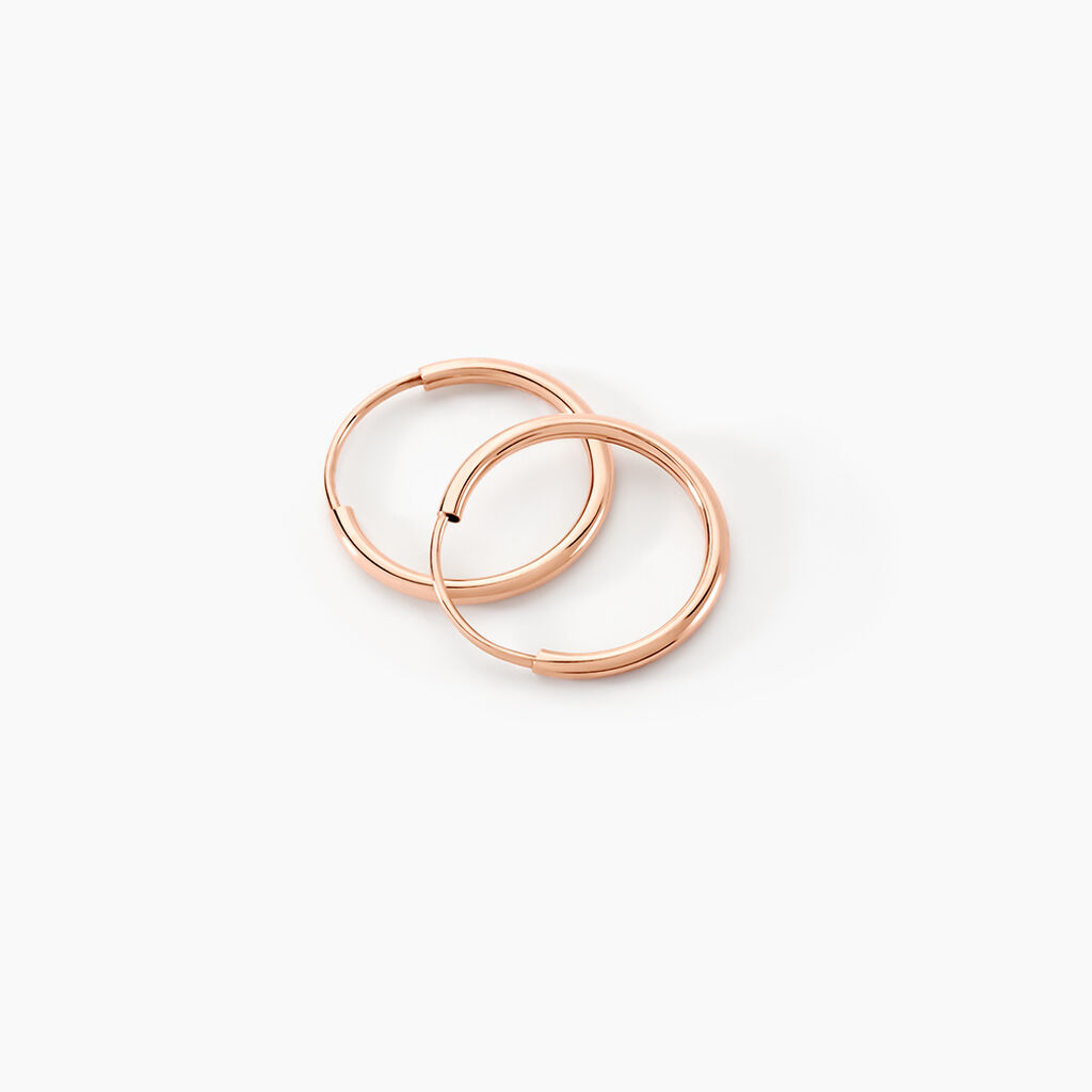 Créoles Dominae Or Rose - Boucles d'oreilles créoles Femme | Histoire d’Or