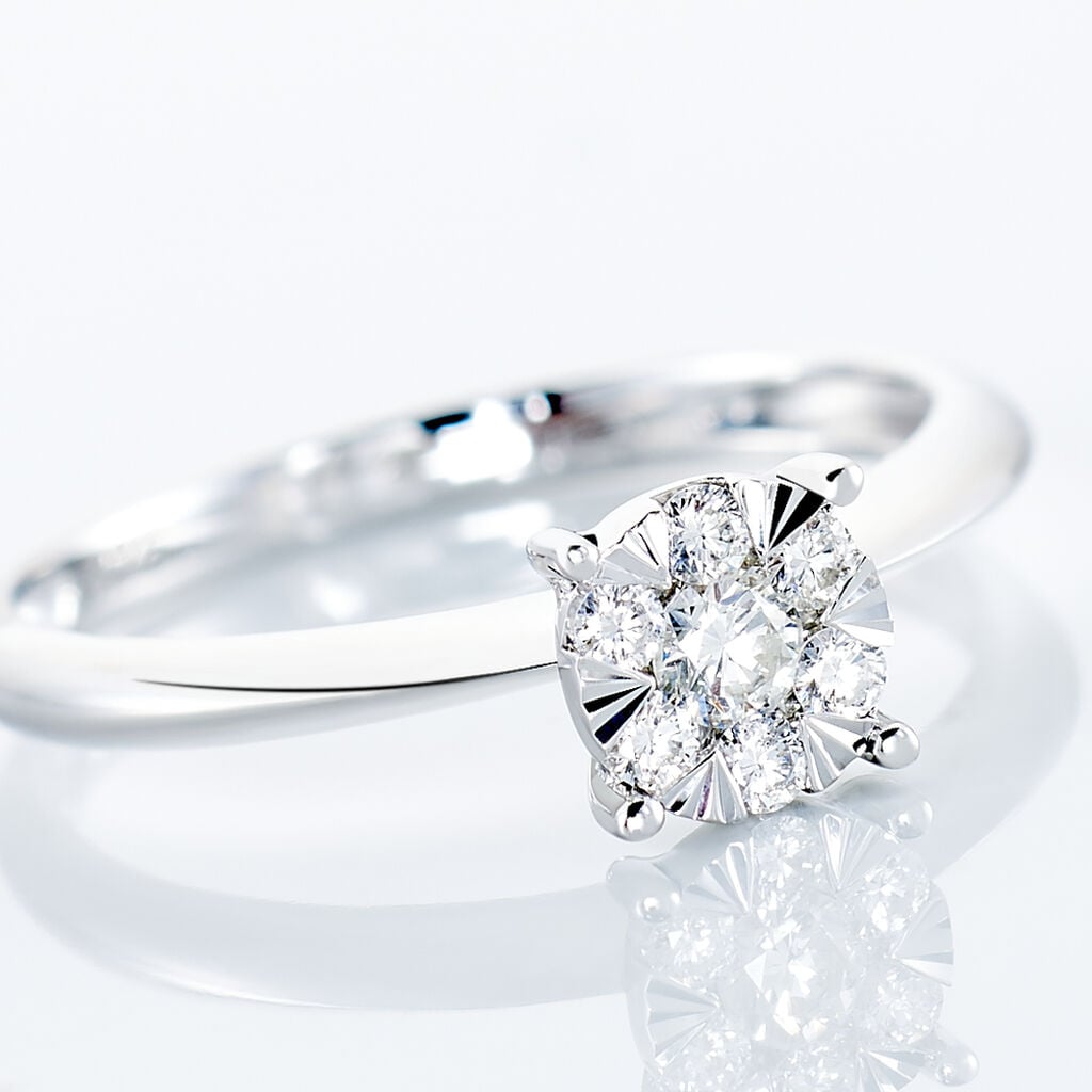 Bague Solitaire Dream Or Blanc Diamant - Bagues solitaires Femme | Histoire d&rsquo;Or