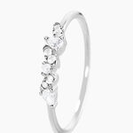 Bague Eclat D'Aurore Argent Blanc Oxyde De Zirconium - Bagues avec pierre Femme | Histoire d&rsquo;Or