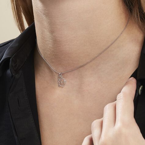 Collier Argent Blanc Alekdandarine - Ras de cou Femme | Histoire d’Or
