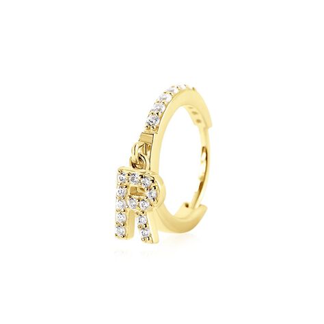 Créole Unitaire Léria Or Jaune Oxydes De Zirconium - Boucles d'oreilles créoles Femme | Histoire d’Or