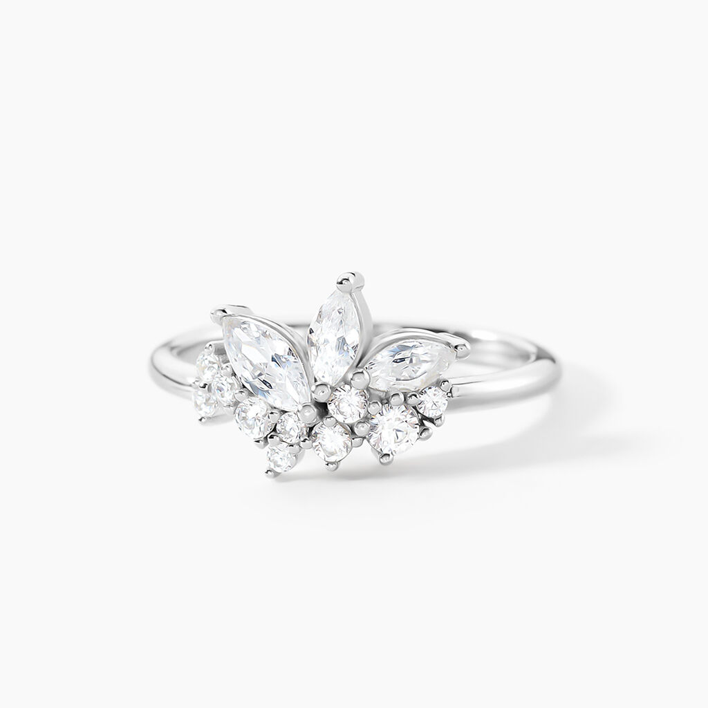 Bague Glow Up Argent Blanc Oxyde De Zirconium