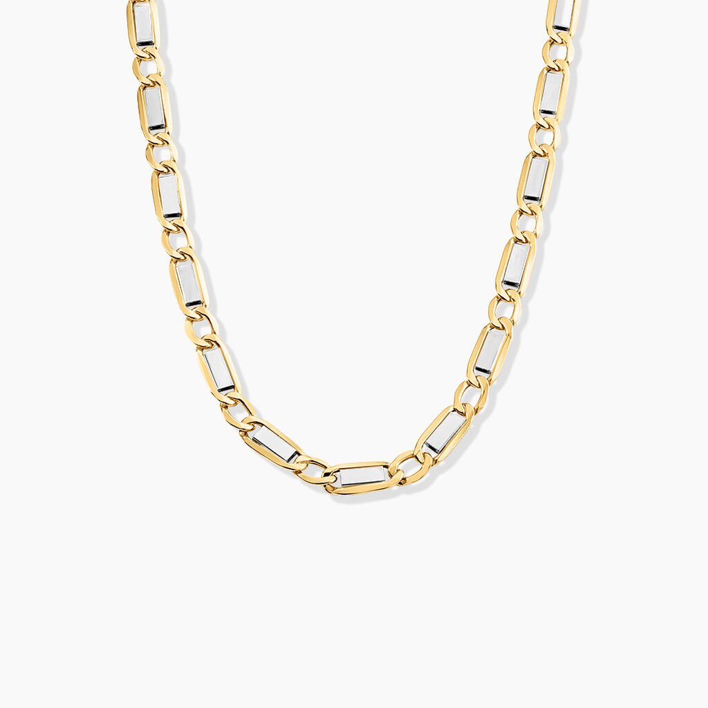 Collier Danae Plaquette Or Bicolore - Chaines Homme | Histoire d’Or