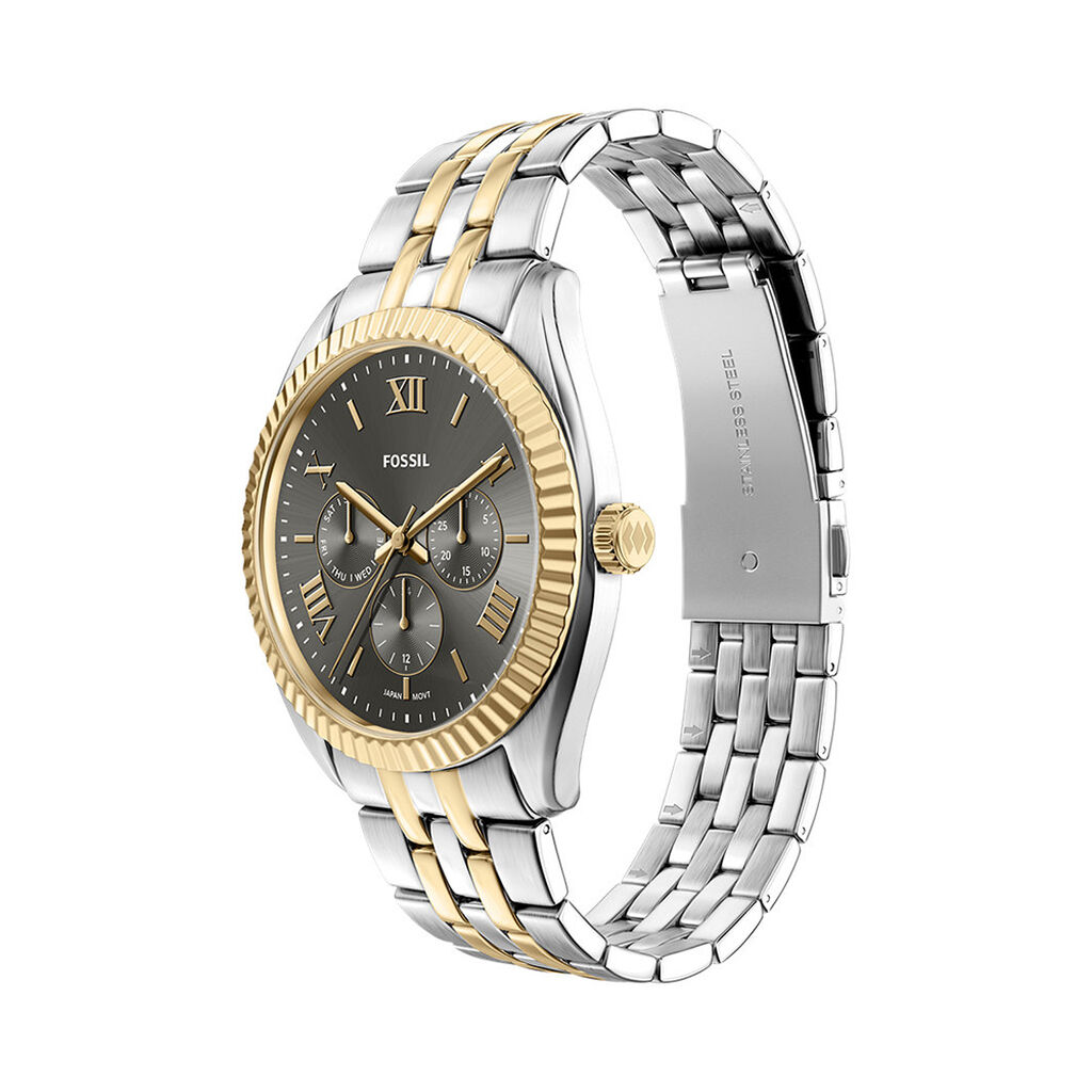 Montre Fossil Campbell Gris - F&ecirc;te des p&egrave;res Homme | Histoire d&rsquo;Or