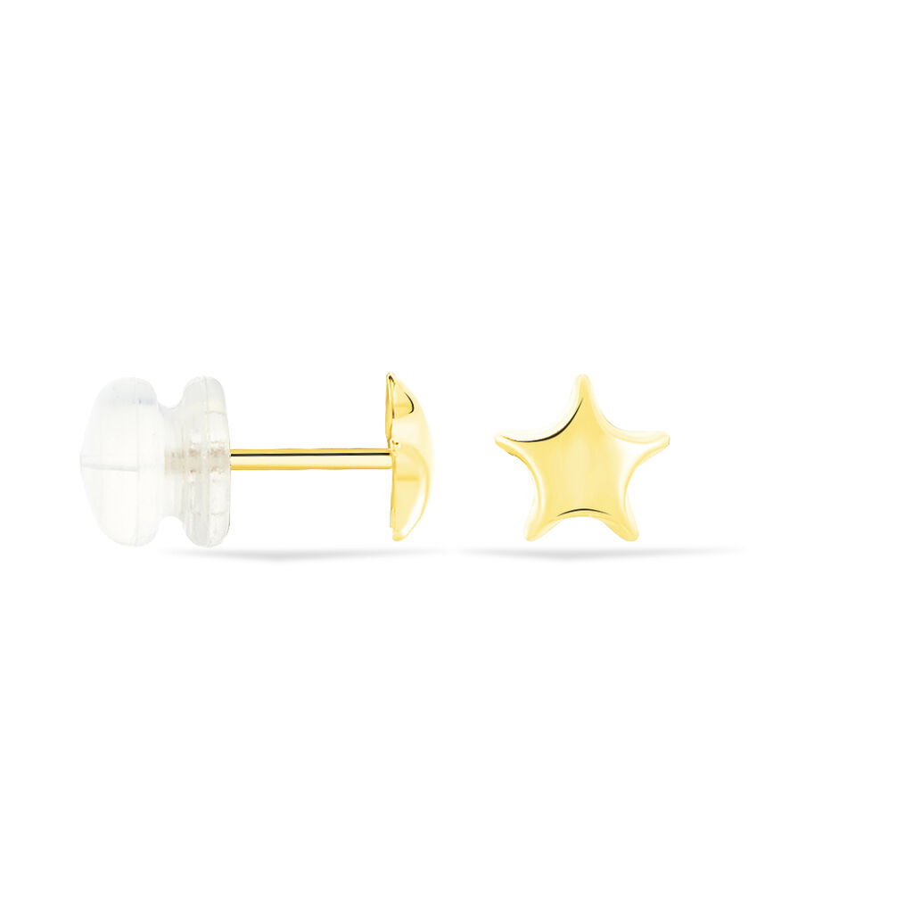 Boucles D'oreilles Puces Alphonsine Etoile Or Jaune - Clous d'oreilles Femme | Histoire d&rsquo;Or