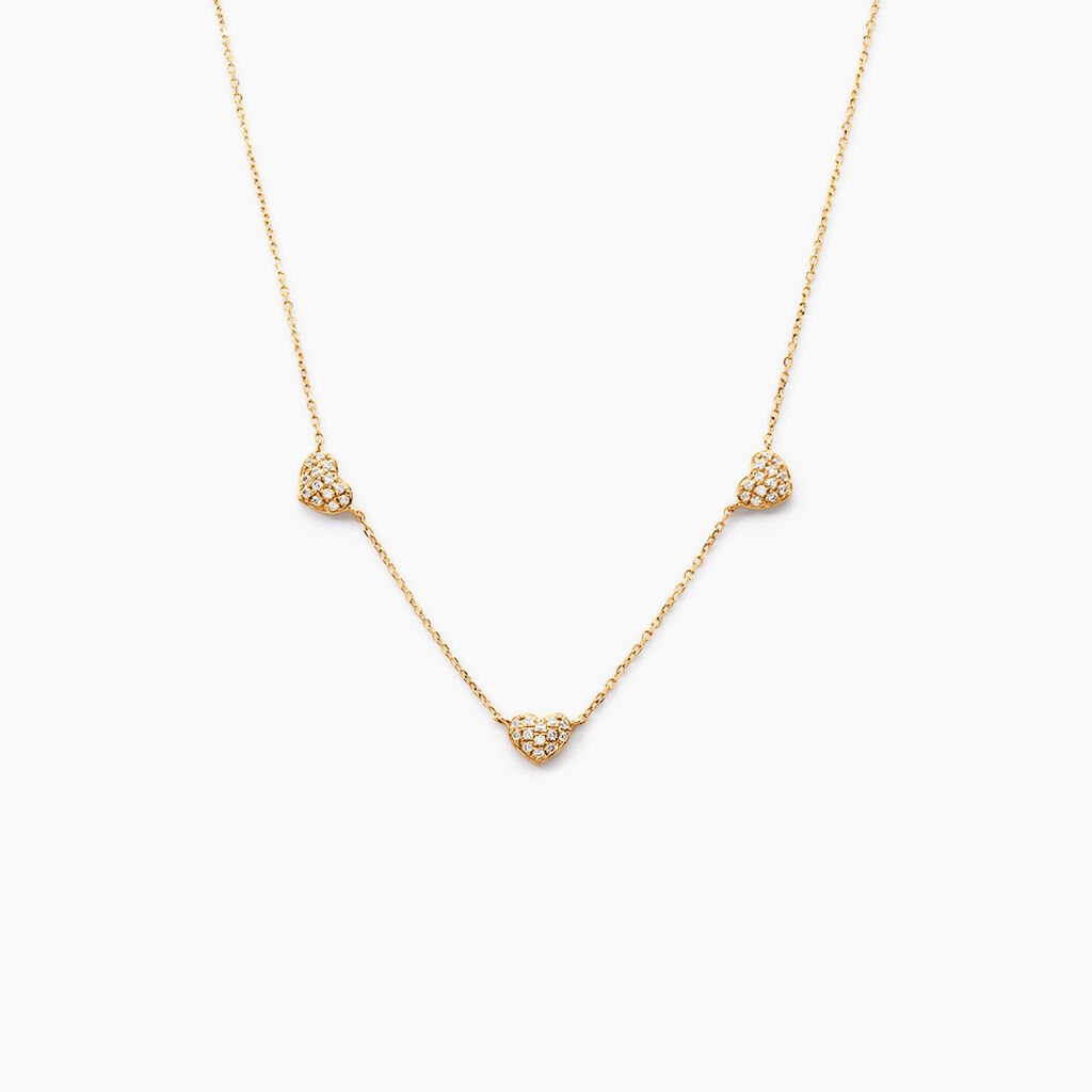 Collier Bomb Lover Or Jaune Oxyde De Zirconium - Colliers Femme | Histoire d&rsquo;Or