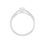 Bague Eliisa Or Blanc Diamant - Bagues solitaires Femme | Histoire d&rsquo;Or