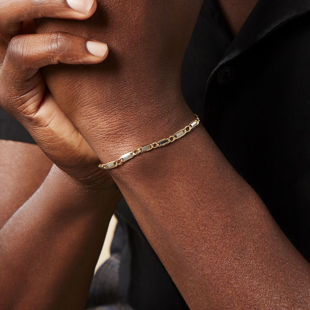 Bracelet Or Bicolore Danae - Bracelets chaîne Homme | Histoire d’Or