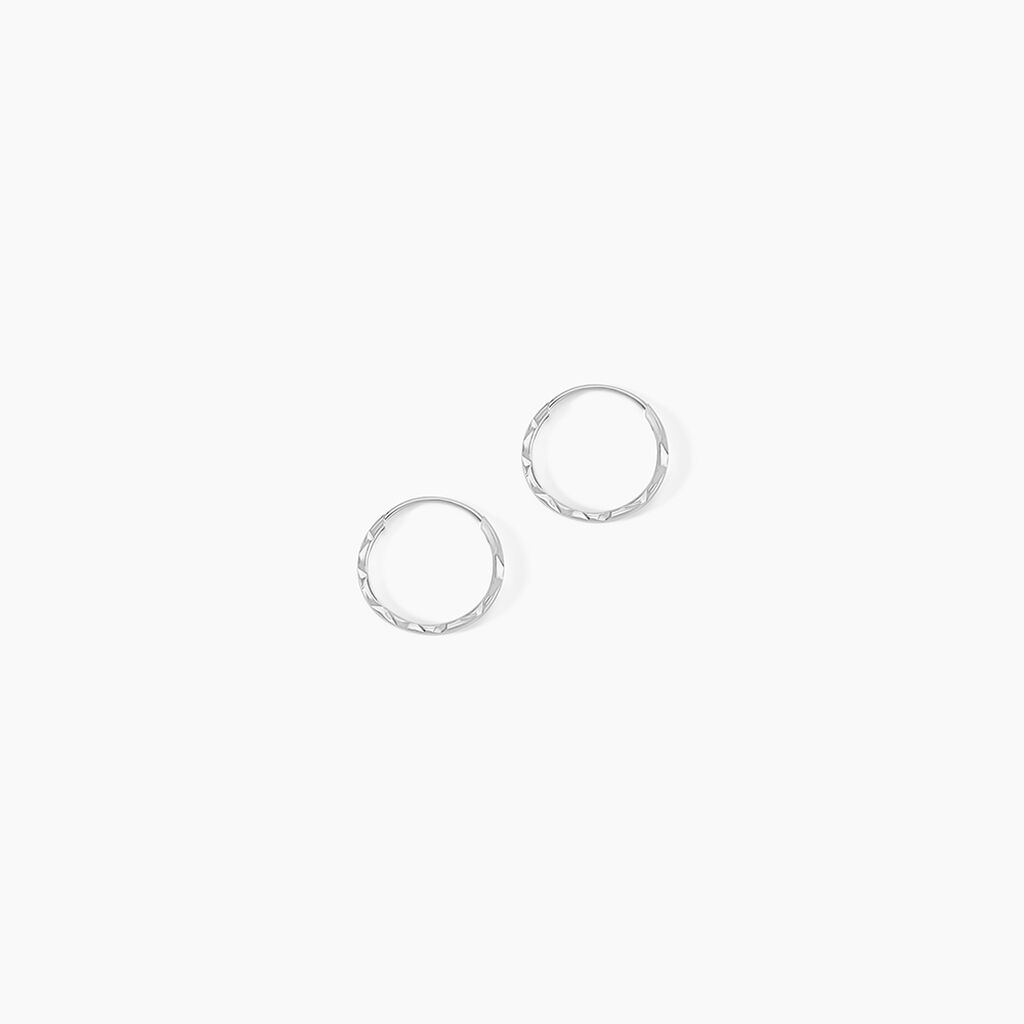 Créoles Valerina Or Blanc - Boucles d'oreilles créoles Femme | Histoire d’Or